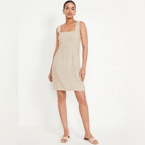 Beige Linen Dress